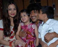 Upendra with wife priyanka and children ayush and aishwarya