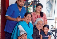 Usha uthup family:husband,daughter and son