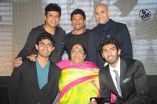 Vinay rajkumar with grandmother Parvatamma Rajkumar, uncles, father and brother